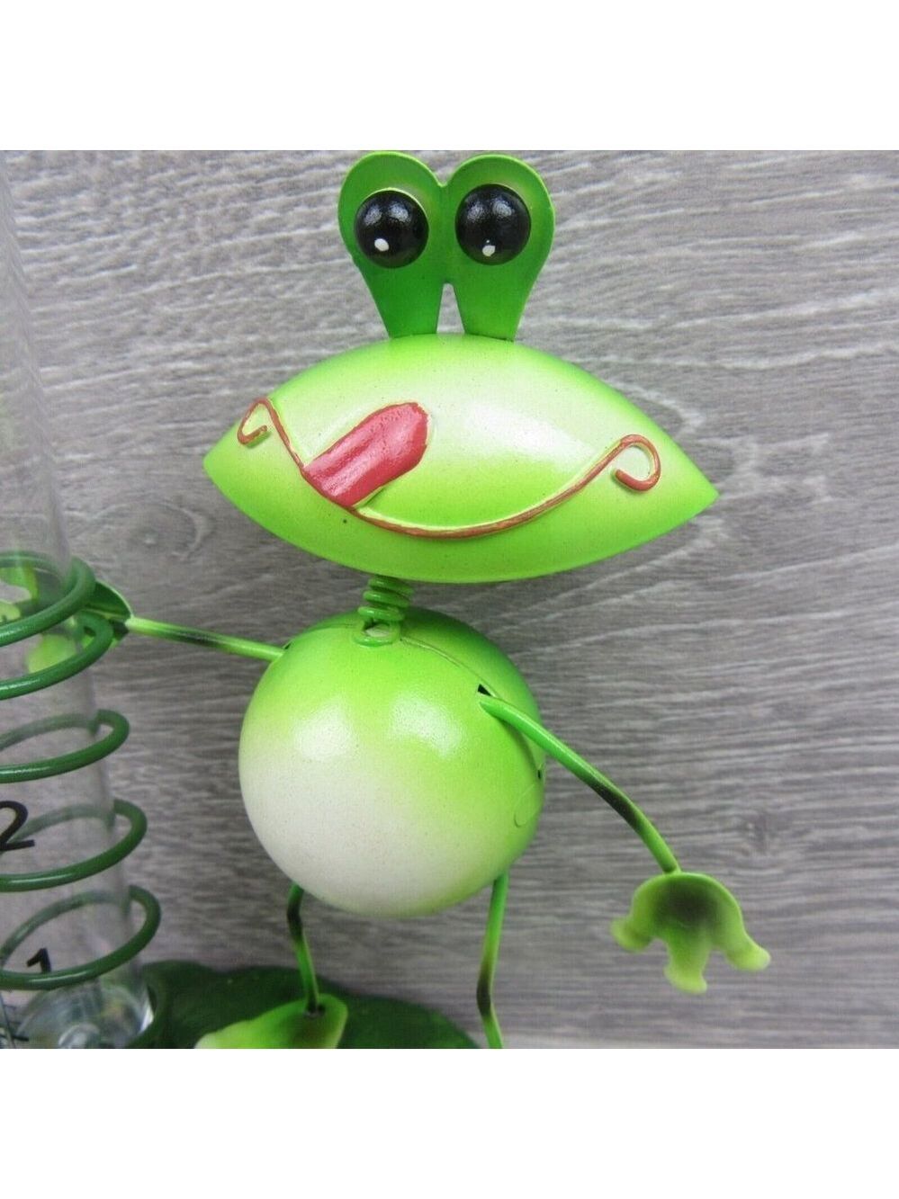Rain Gauge Garden Metal Stake Frog Decorative Outdoor Yard Decor - Picture 5 of 11
